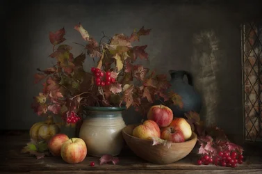 Naturaleza muerta de la cosecha de otoño