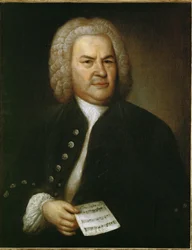 Johann Sebastian Bach, compositor alemán (óleo sobre lienzo)