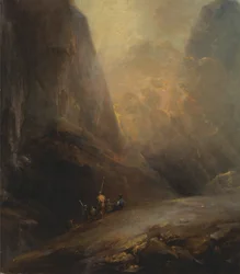 Paisaje montañoso con Banditti