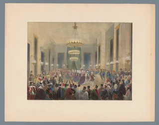 Salón de baile donde se baila la pavana, 1845