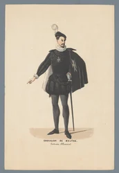 Chevalier De Malthe, traje alemán (título sobre objeto)