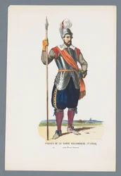 Piquero de la Guardia Holandesa. (Siglo 17.) bajo el Príncipe Maurice (título sobre el objeto)