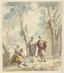 Abraham recibe a los tres ángeles