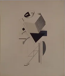 Hombre fuerte. Figurilla para la ópera Victoria sobre el sol de A. Kruchenykh, 1920-1921