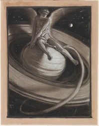 (Ilustración de Rubáiyát de Omar Khayyám) El Trono de Saturno