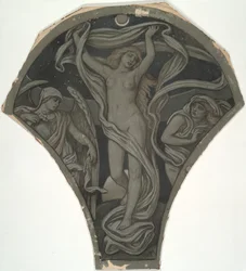 Caricatura para Luna, de los sesenta estudios para el techo Huntington (1926.80)