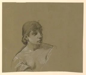 Dibujo, Retrato de una joven, ca. 1885