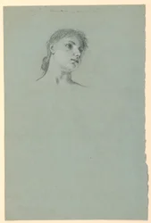 Dibujo, Estudio de una niña, ca. 1885