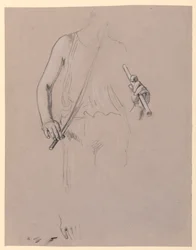 Estudio de figura: Hombre disfrazado