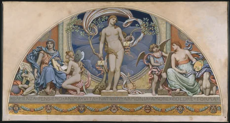 Roma, Representante de las Artes: diseño para decoración en Bowdoin College, 1894