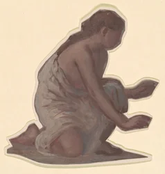 Estudio para "Niñas griegas bañándose"
