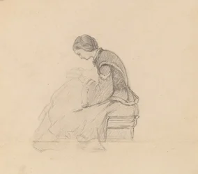 Estudio de una niña leyendo