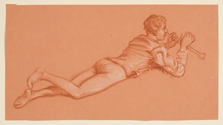Estudio de una figura masculina con disfraz