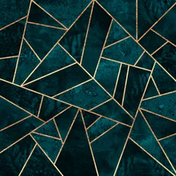 Elegante geometría en verde azulado