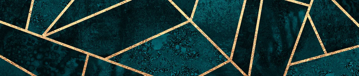 Elegante diseño en verde azulado y dorado