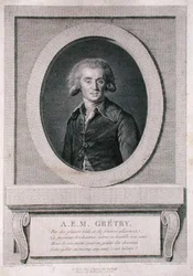 Andre Ernest Modeste Gretry (1741-1813) grabado por Louis Jacques Cathelin (1738-1804) 1786