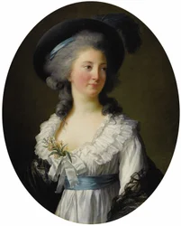 Francés: Portrait de Madame de Moreton, La Comtesse de Moreton de Chabrillan Retrato de Madame de Moreton, Comtesse de Chabrillan, identificada erróneamente con Izabela Czartoryska