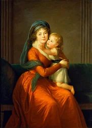 Retrato de la princesa Alexandra Golitsyna y su hijo Piotr