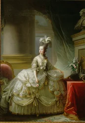 María Antonieta, archiduquesa, reina de Francia, hija de la emperatriz María Teresa, hermana del emperador José II (pintura sobre lienzo)