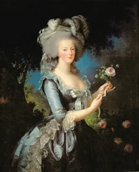 María Antonieta con una rosa