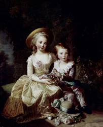 Retrato de Marie Thérèse Charlotte de Francey Delfino Louis Joseph Xavier de Francia
