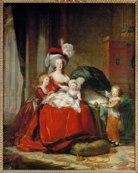 La reina María Antonieta y sus hijos