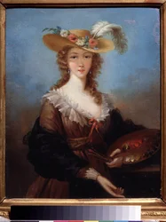 Auto retrato. Pintura de Marie Louise Elisabeth Vigee Lebrun (1755-1842). Óleo sobre lienzo, 40 x 33 cm