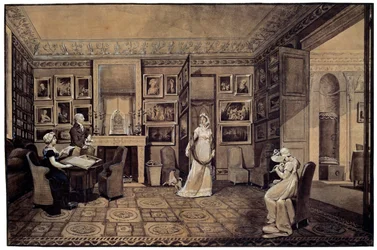 Sala de dibujo en la Casa Baryatinsky en Altona, 1807