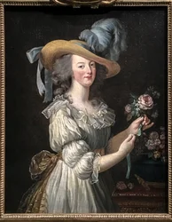 María Antonieta con un vestido de muselina