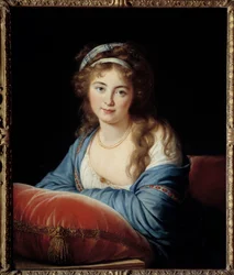 Retrato de la condesa Catherine Vassilievna Skavronskaia (1761-1829) Dama de Honor de Catalina II de Rusia. Pintura de Marie Elisabeth Louise Vigee Le Brun (1755-1842) 1796 Dim. 0,66x0,8 m