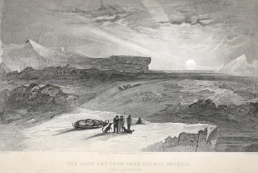 Mirador desde el Cabo George Russell, ilustración de 