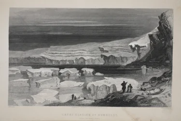 El gran glaciar de Humboldt, ilustración de 