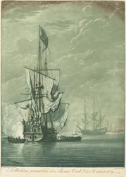 Escena de envío de la colección de Thomas Cook, 1720s