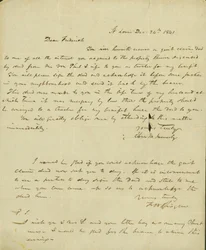 Carta a Frederick Saugrain de Eliza Kennerly, 24 de diciembre de 1841