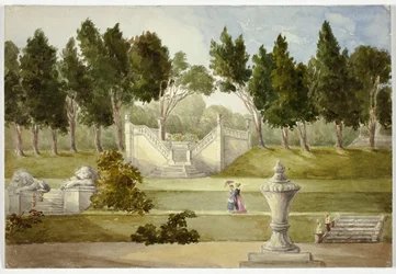 Jardín en Clifton Hall