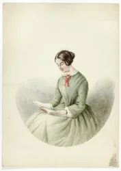 Retrato de mujer leyendo