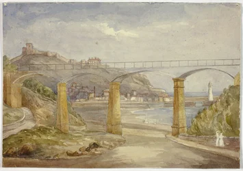 Scarborough (recto), y Boceto de casa con madre e hijos (verso)