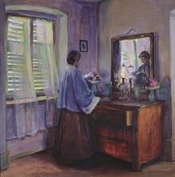 Las persianas cerradas (óleo sobre lienzo)