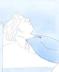 Una persona fiel y humilde que ha intentado agradar a Su Salvador puede morir en paz, diciéndose a sí misma: "He intentado vivir como una buena amiga de Cristo, 2005 (acuarela sobre papel)