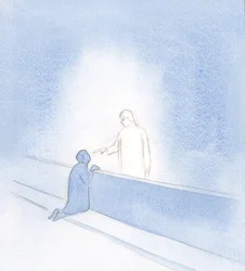 Toda mi ansiedad se detuvo con el toque de su mano. Me mostró mi dignidad, como su amigo, y me instó a confiar.