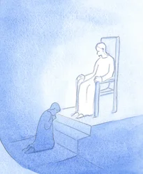 Cristo apareció como Rey y me permitió sentarme a Sus pies como penitente