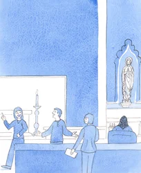 Cristo me dijo: "No tengas miedo, 2005 (acuarela sobre papel)