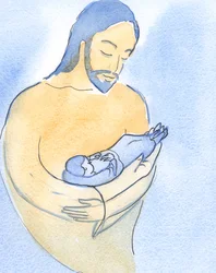 Cristo me mostró que en mi sufrimiento actual estoy como si estuviera acostado en los brazos del Padre, llevado con ternura