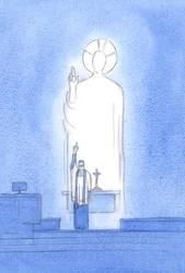 Cristo habla y actúa a través de Sus sacerdotes, que bendicen y perdonan 