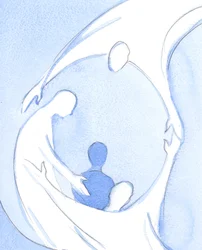 En el abrazo de Cristo, el alma se vuelve hacia el Padre arriba, unida en el amor del Espíritu, y bienvenida.
