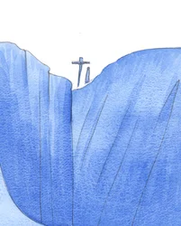 Era como si Cristo y nuestra Señora estuvieran juntos en el borde del mundo, mientras Él moría para salvar a los pecadores del abismo