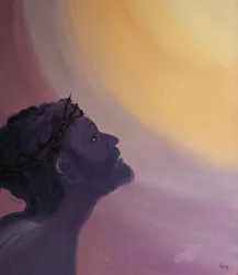 En la Cruz, Jesús amó a sus semejantes con su amor divino y ofreció una reparación infinita por sus ofensas.