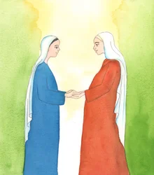 Nuestra Señora y Santa Isabel la practicaron; pero la virtud de la obediencia no se valora mucho hoy en día, 2005 (acuarela sobre papel)