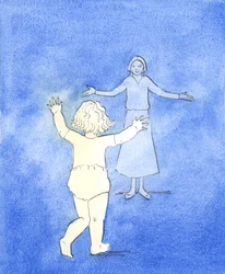 Nuestra determinación de avanzar hacia Cristo, incluso en las dificultades, es como la de una niña que se esfuerza por llegar hasta su madre, aunque apenas sepa caminar. La perseverancia forma parte del viaje