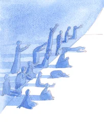 Ricos y pobres, enfermos y sanos, pueden recibir la fe, 2004 (acuarela sobre papel)